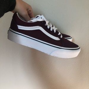 Maroon vans